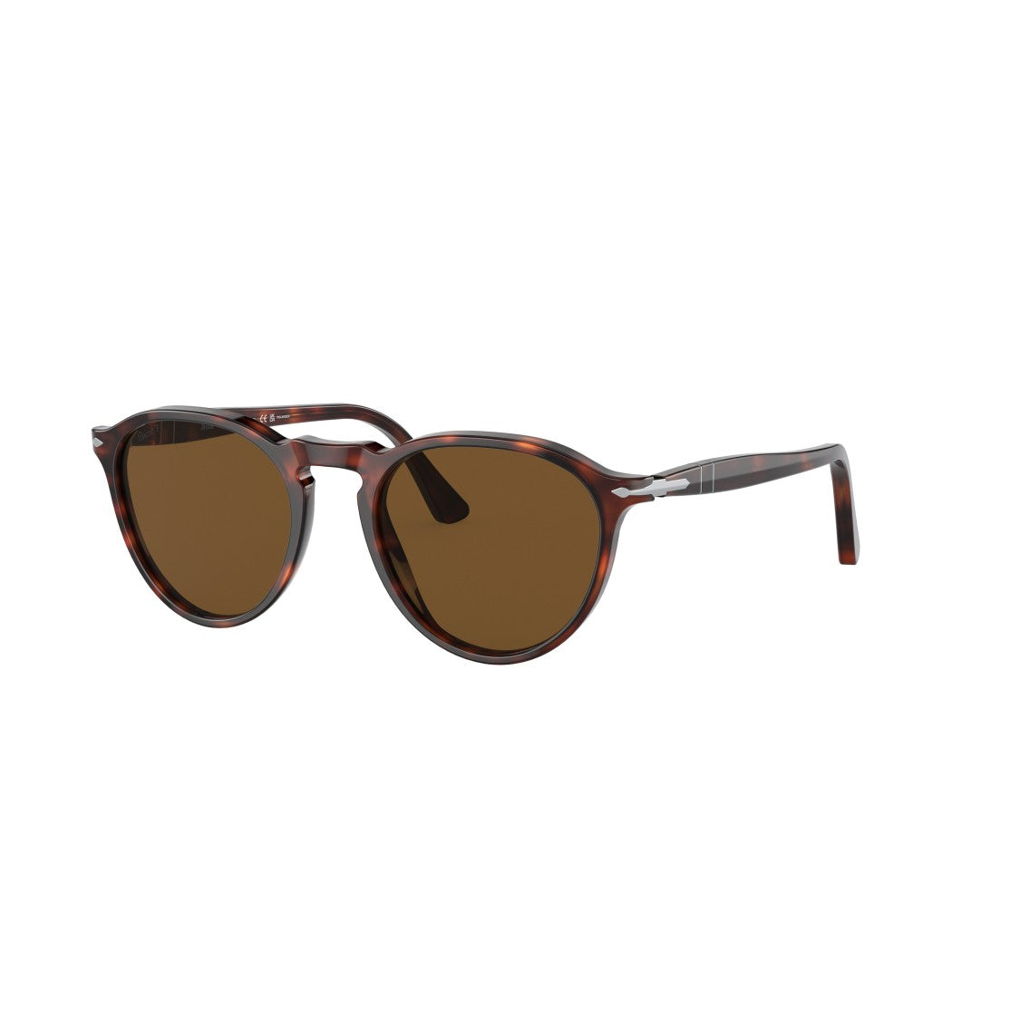 Persol Tortoiseshell 0Po3286s Round Acetate Sunglasses