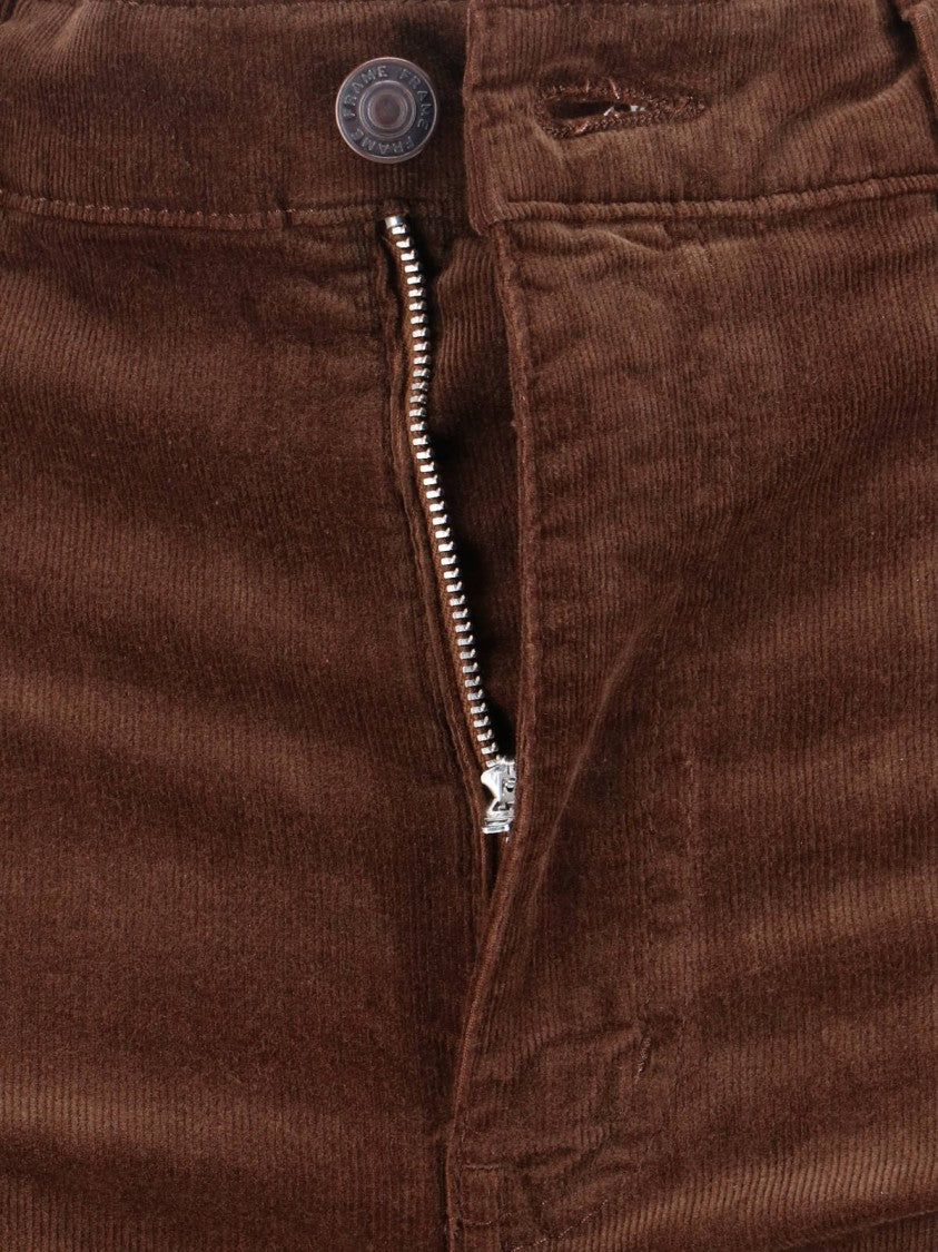 Frame "Corduroy" Straight Pants – Brown
