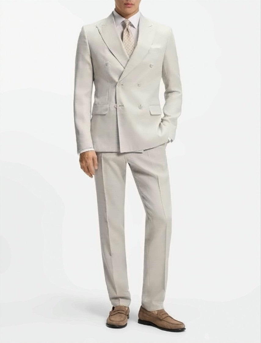Boss Double Breasted Peak Lapels Fully Suit