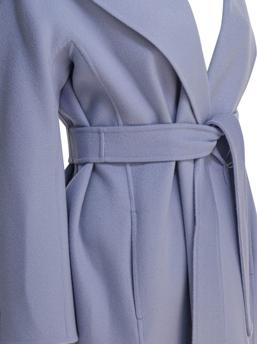 Max Mara Light Blue Wool Coat