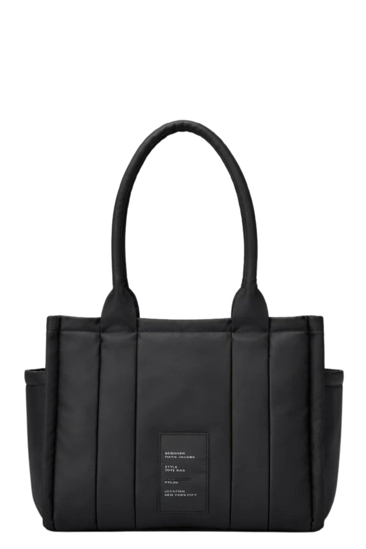 Marc Jacobs Black The Medium Puffy Nylon Exterior-Pockets Tote Bag