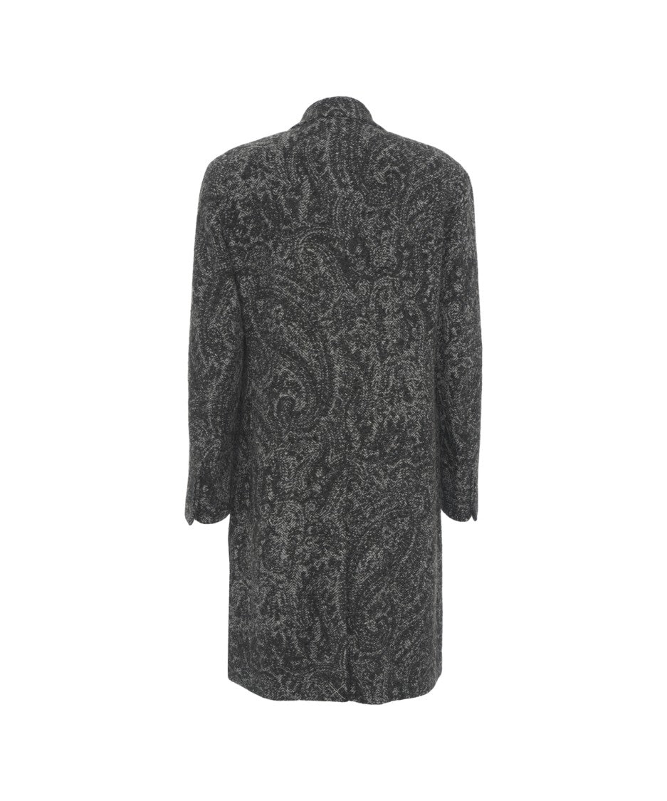 Etro Wool Blend Jacquard Coat