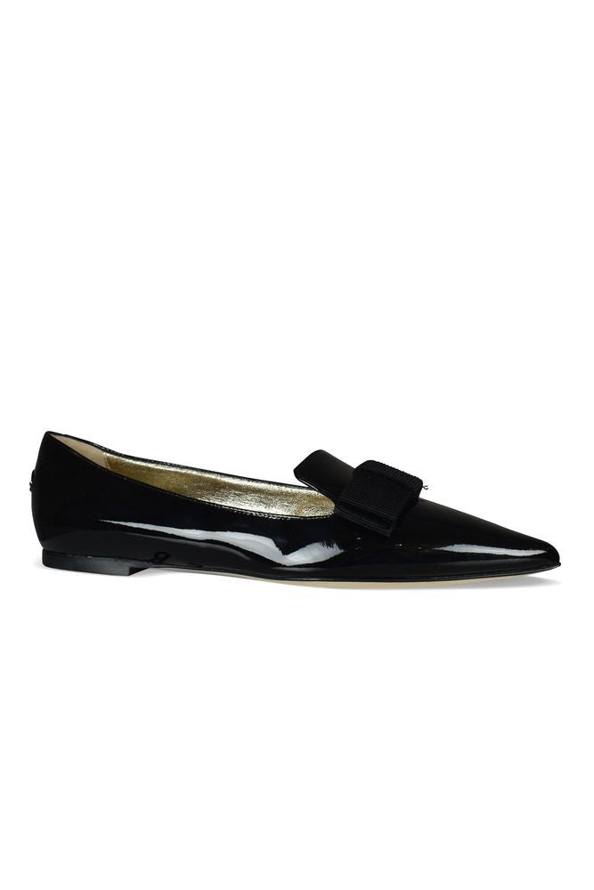 Jimmy Choo Patent Leather Ballerinas With Front Knot