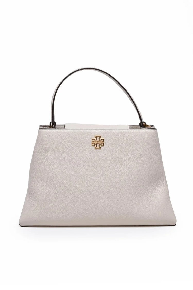 Tory Burch Britten Satchel Handbag - White
