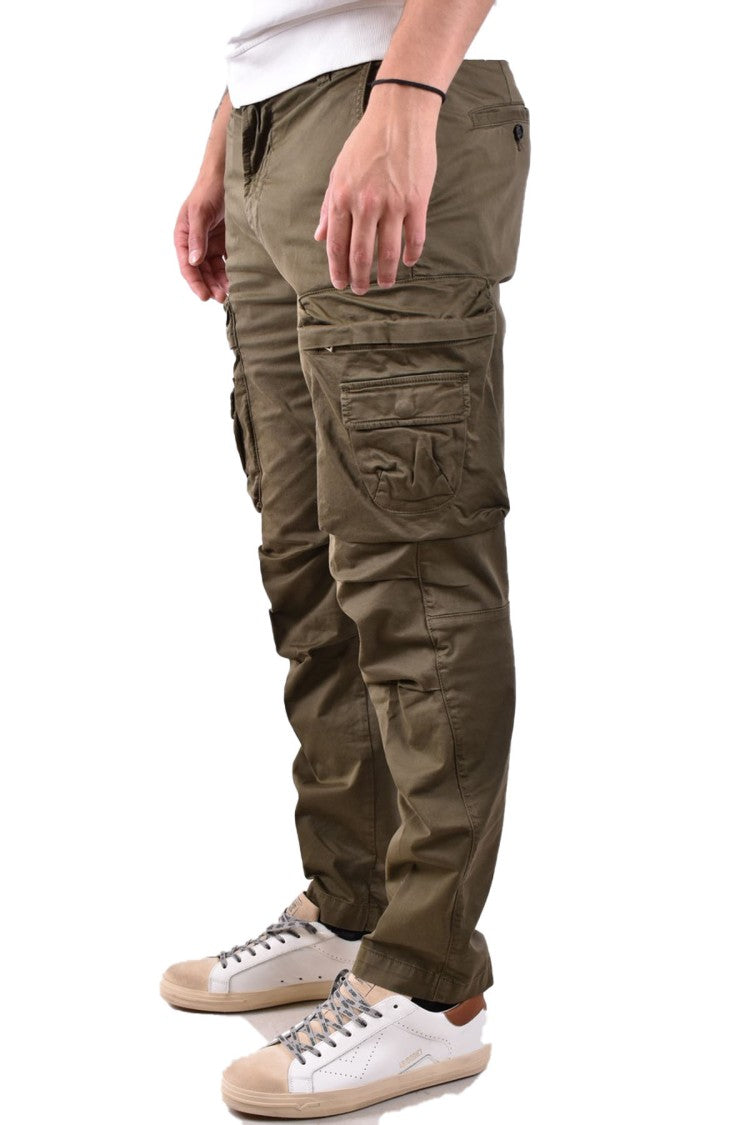 Diesel Green Cotton Cargo Pants