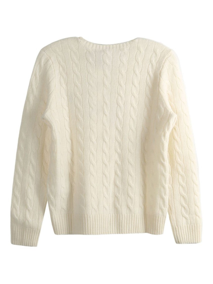 Polo Ralph Lauren Classic Cable Knit Sweater With Round Neckline And Ribbed Details