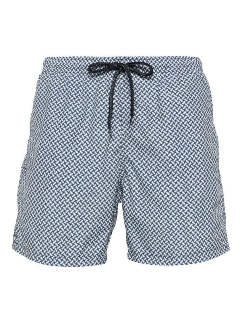 Drumohr Mulberry Pink Patterned Jacquard Swim Shorts