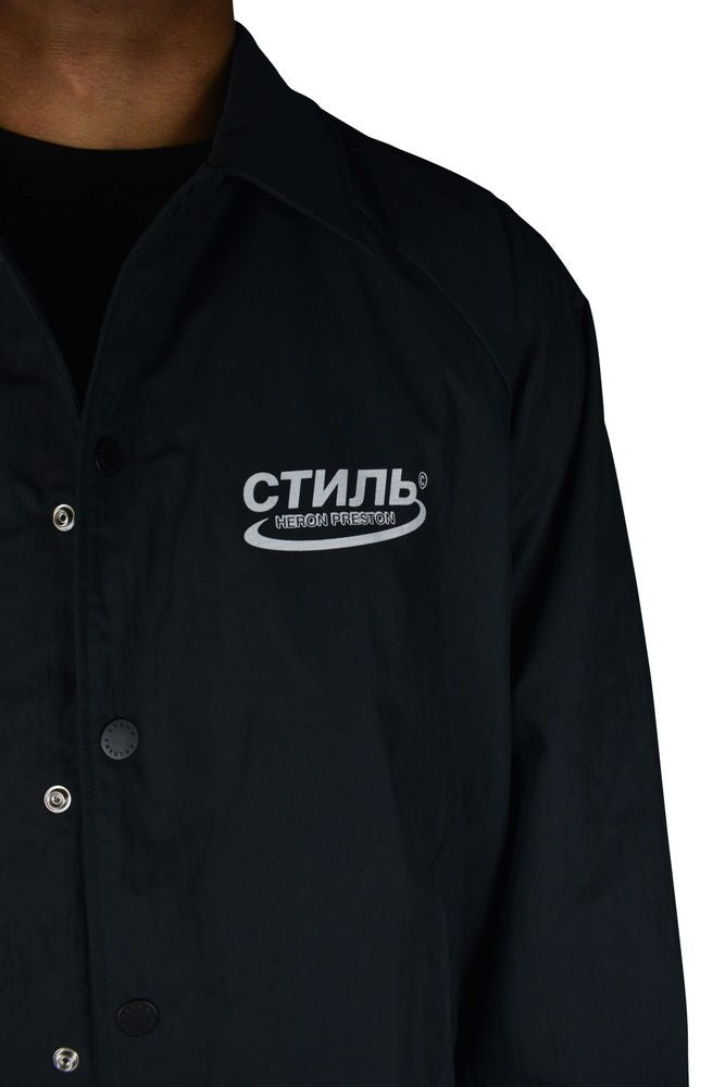 Heron Preston Casual Black Jacket With Integrated Hood