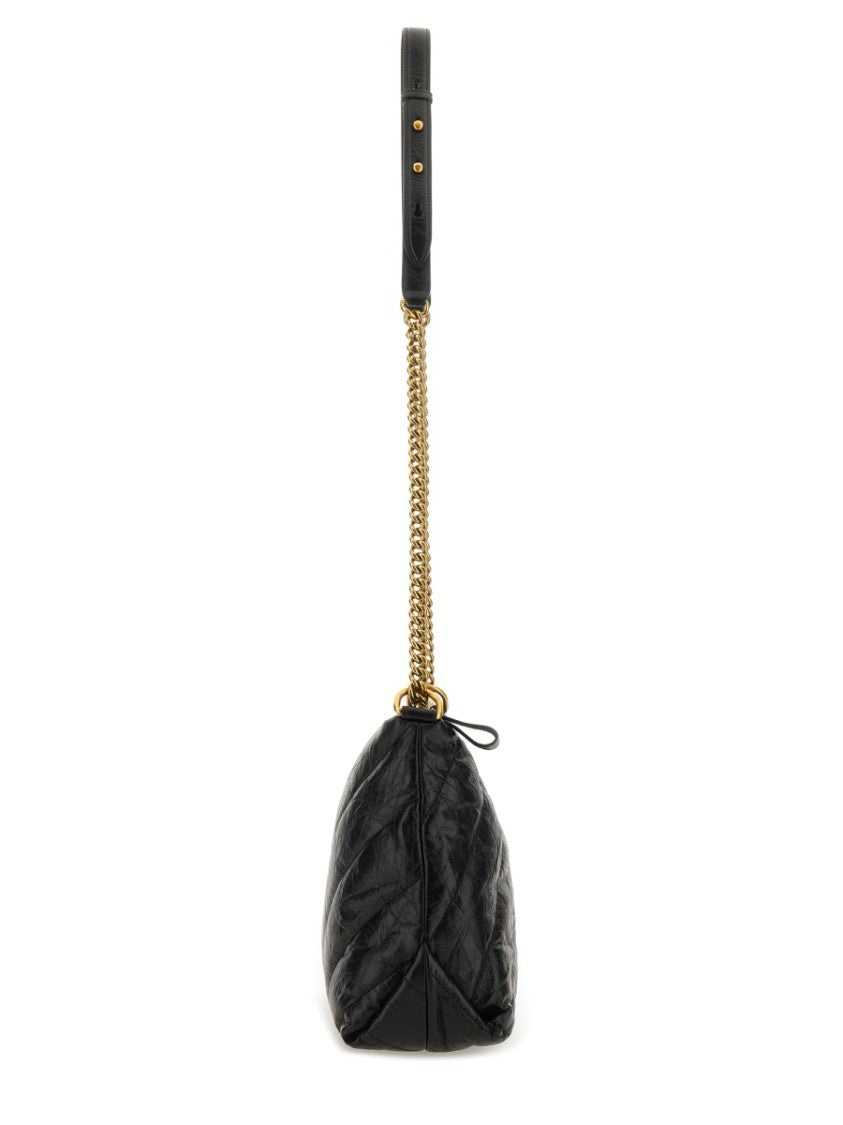 Balenciaga Quilted Black Hobo Bag With Gold-Tone Hardware