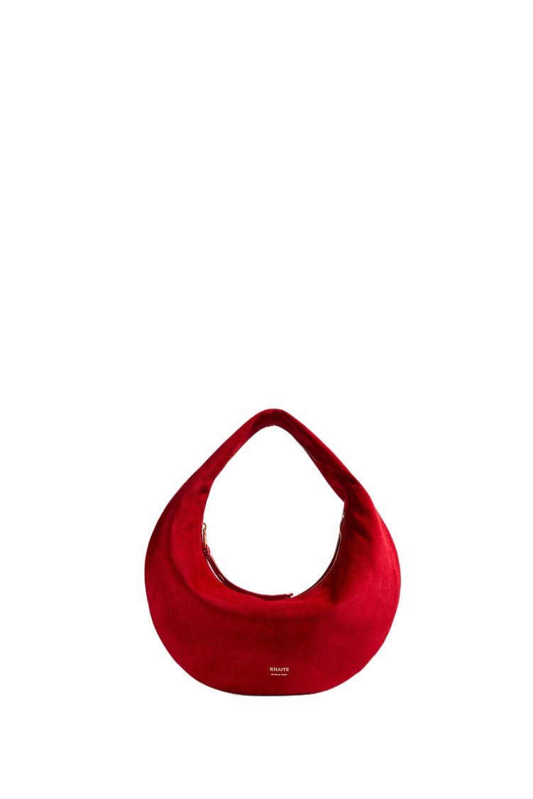Khaite Red Olivia Mini Suede Bag