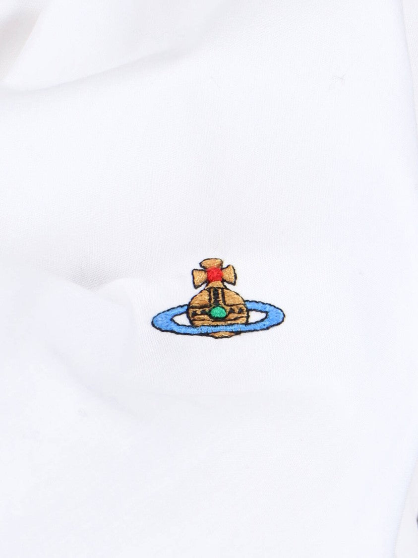 Vivienne Westwood White Drunken Cotton Casual Shirt