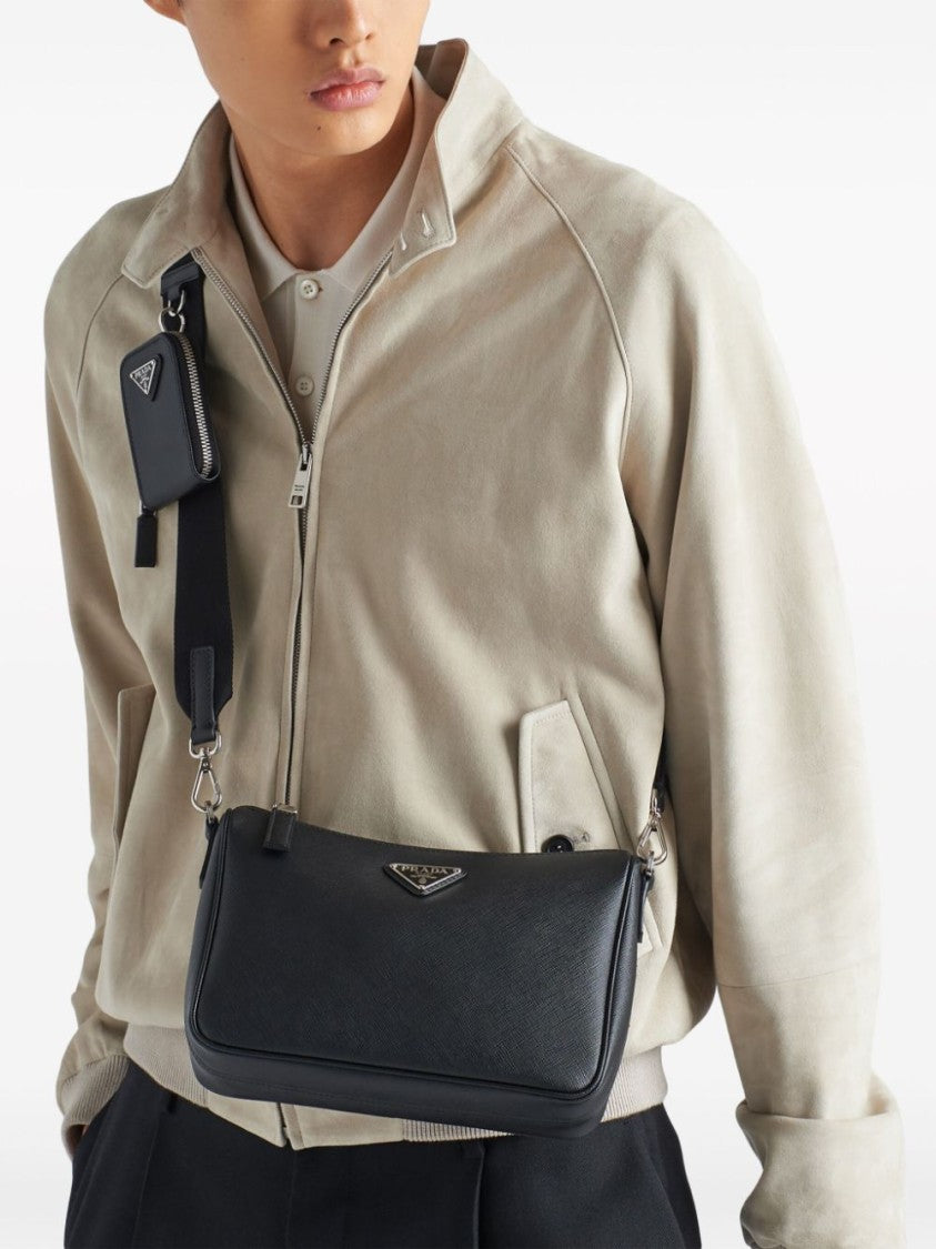 Prada Saffiano-Leather Shoulder Bag