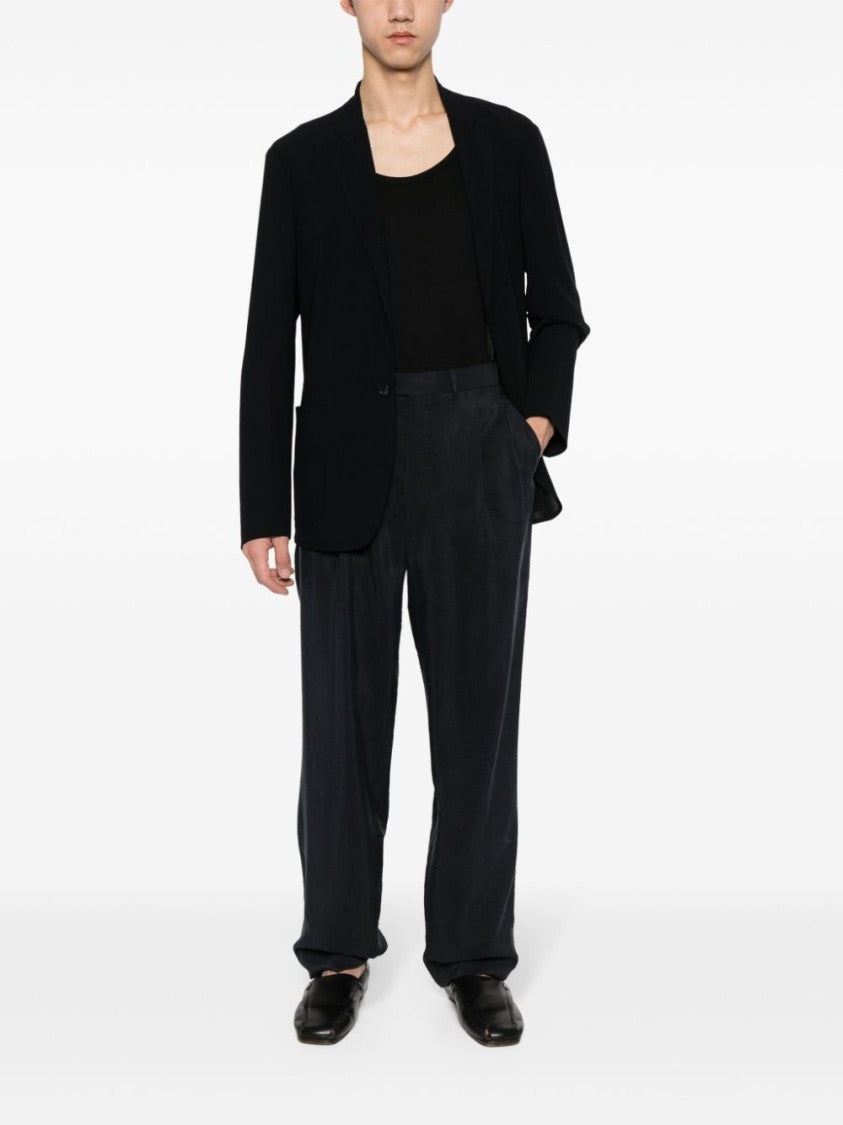 Giorgio Armani Navy Blue Wool Jacket