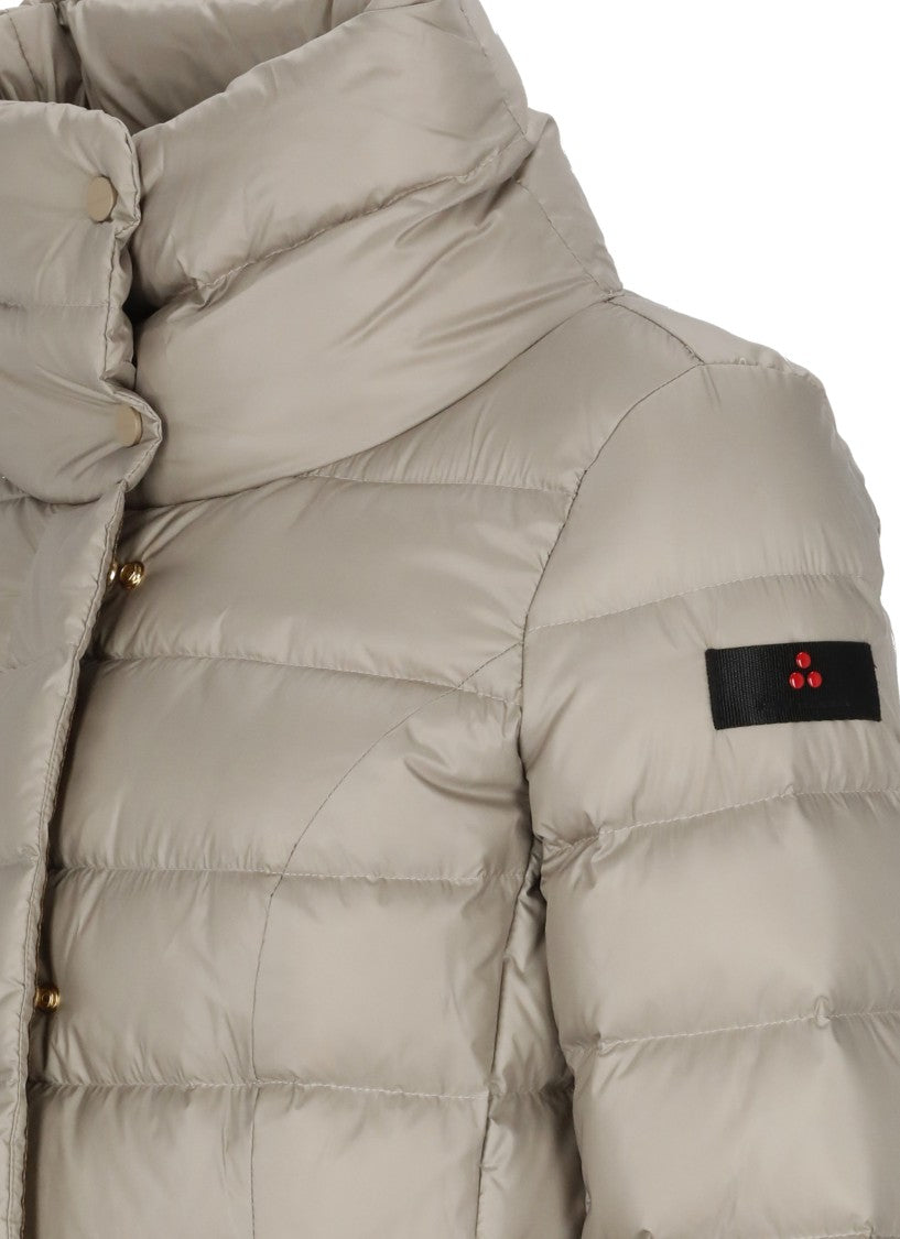 Peuterey Beige Sobchak Quilted Long Down Jacket