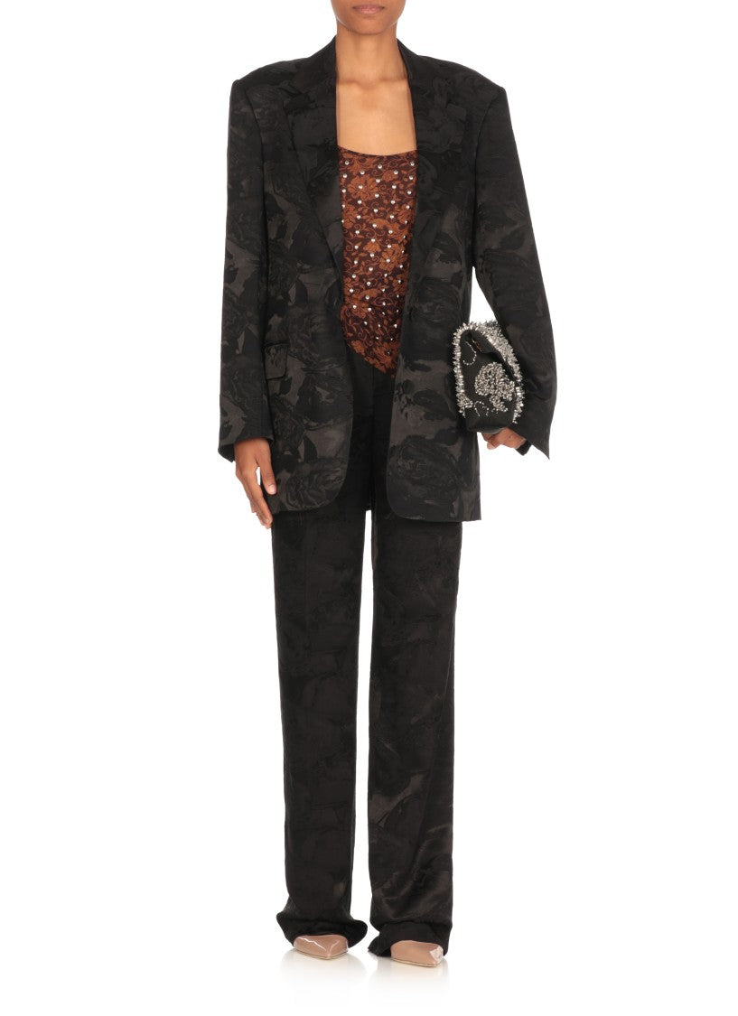 Dries Van Noten Black Viscose Trousers