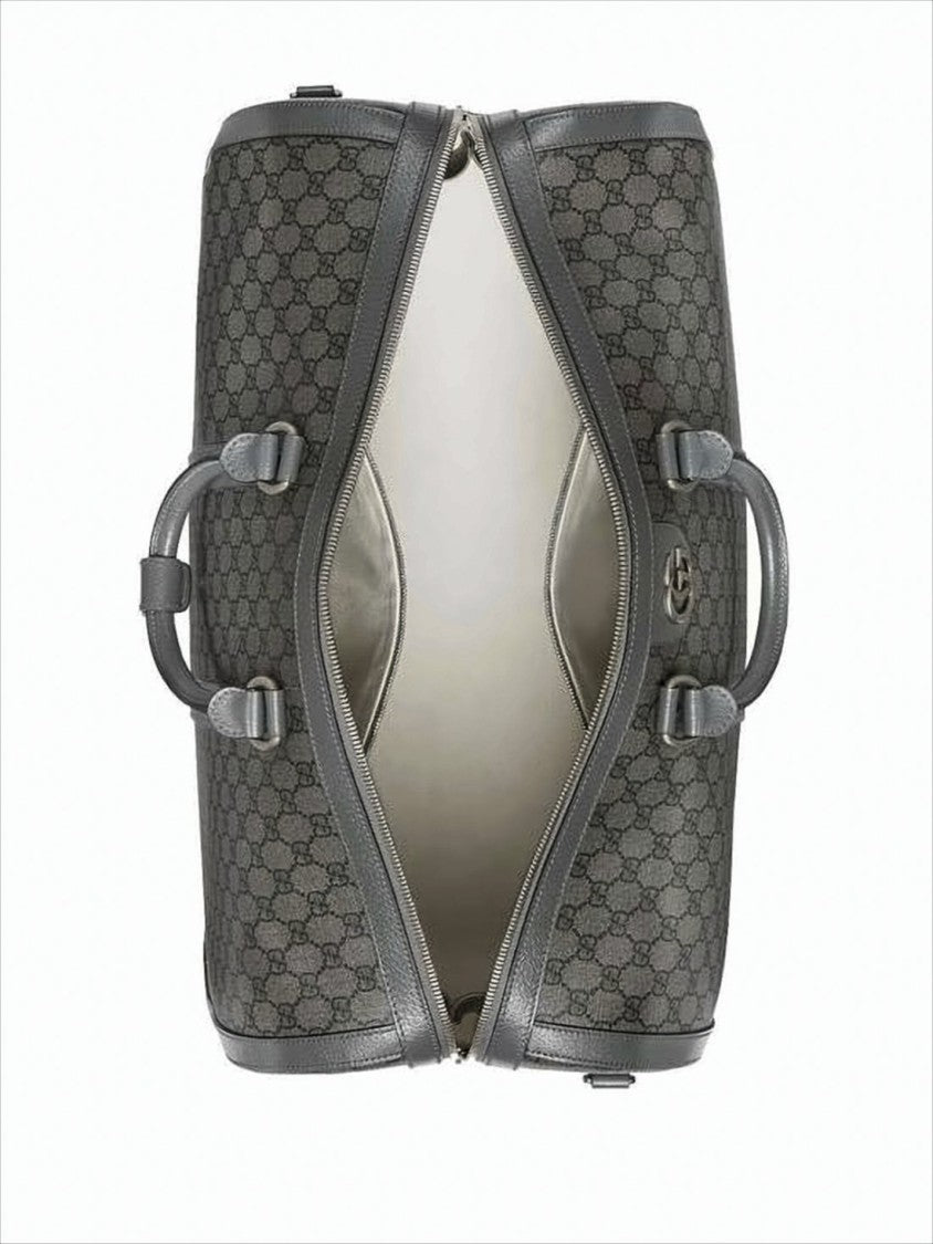 Gucci Rectangular Monogram Canvas Duffle Bag