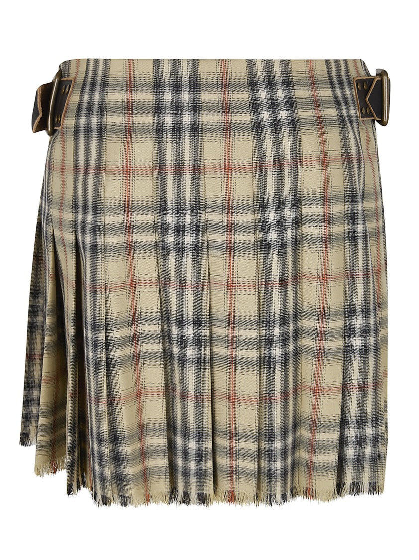 Burberry Plaid Wool Mini Skirt