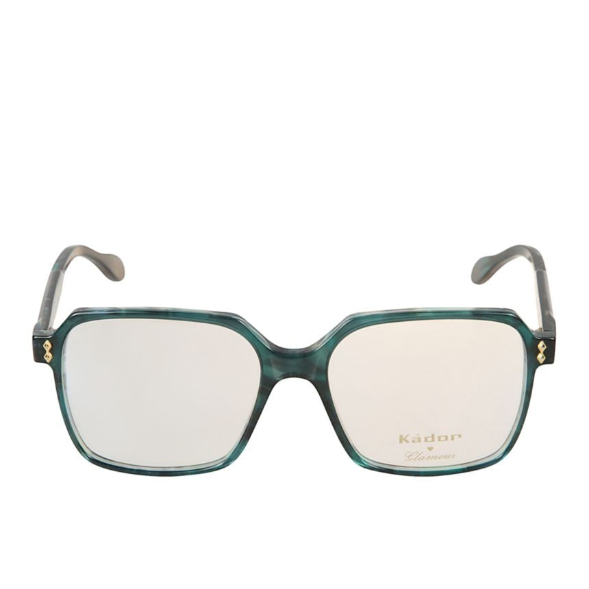 Kador Lisa Glamour Oversized Square Sunglasses With Translucent Teal Frame
