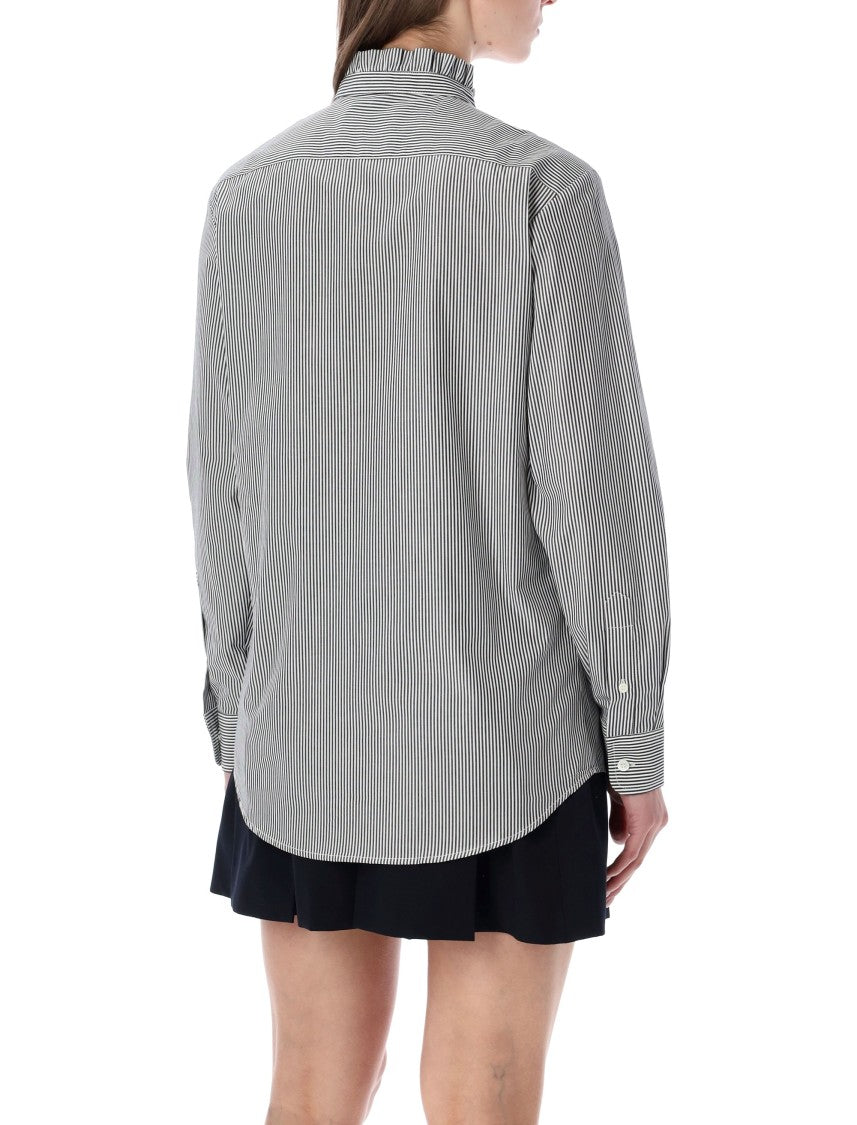 A.P.C. Striped Frill Collar Shirt
