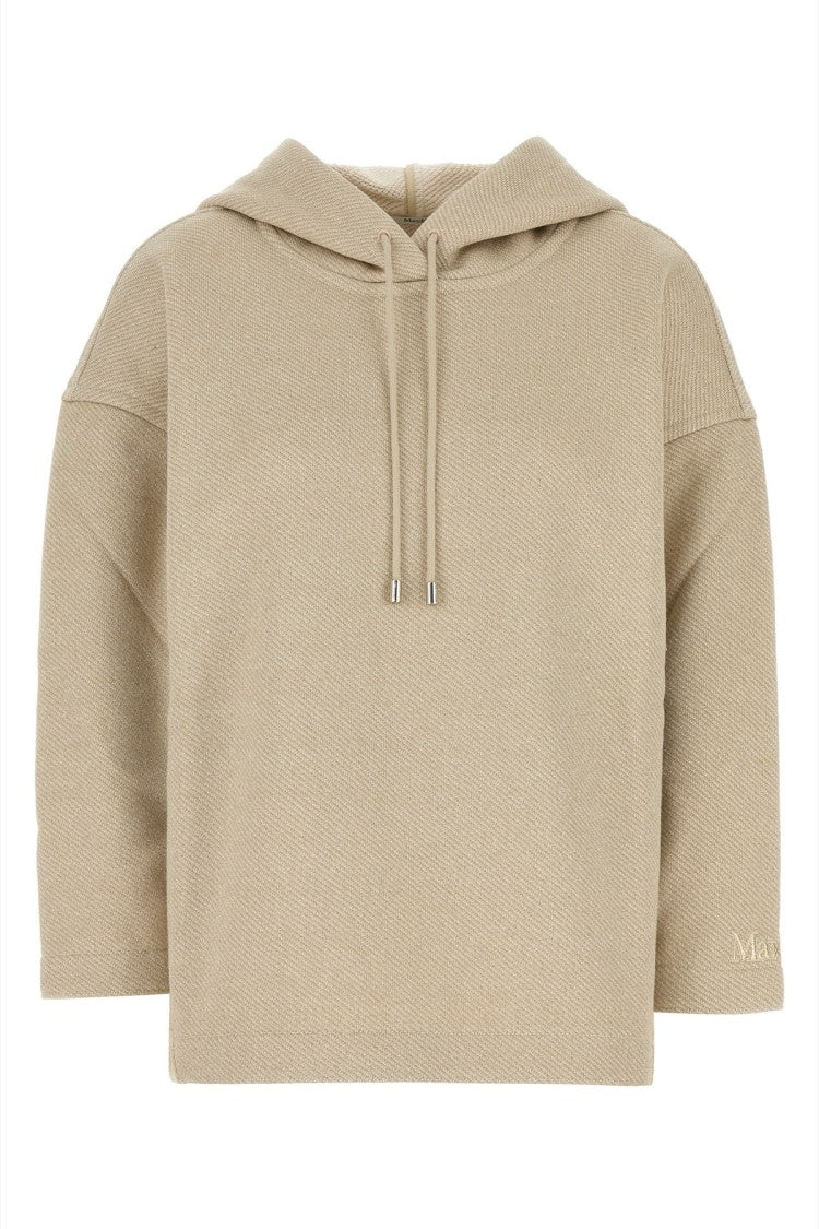 Max Mara Sand Cotton Blend Rally Sweatshirt