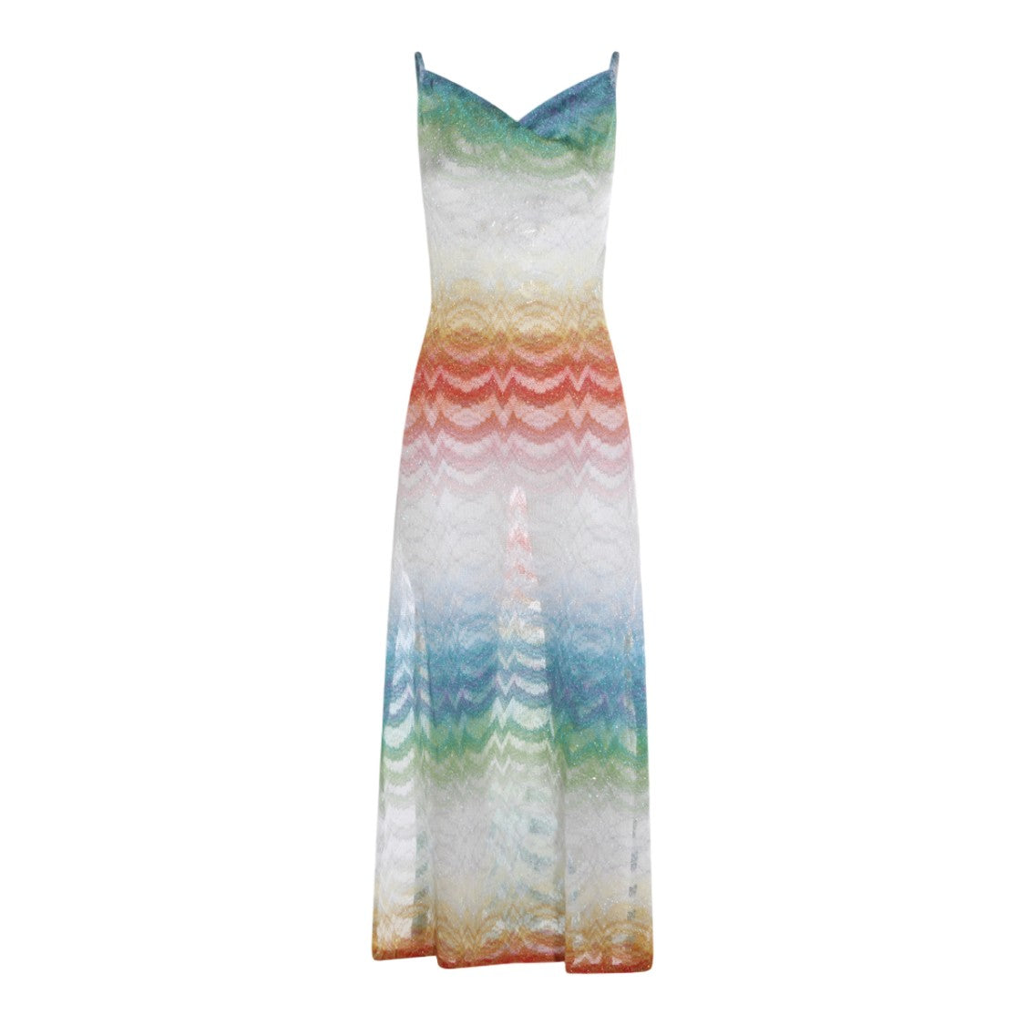 Missoni Red Midi Dress With Distinctive Zigzag Pattern