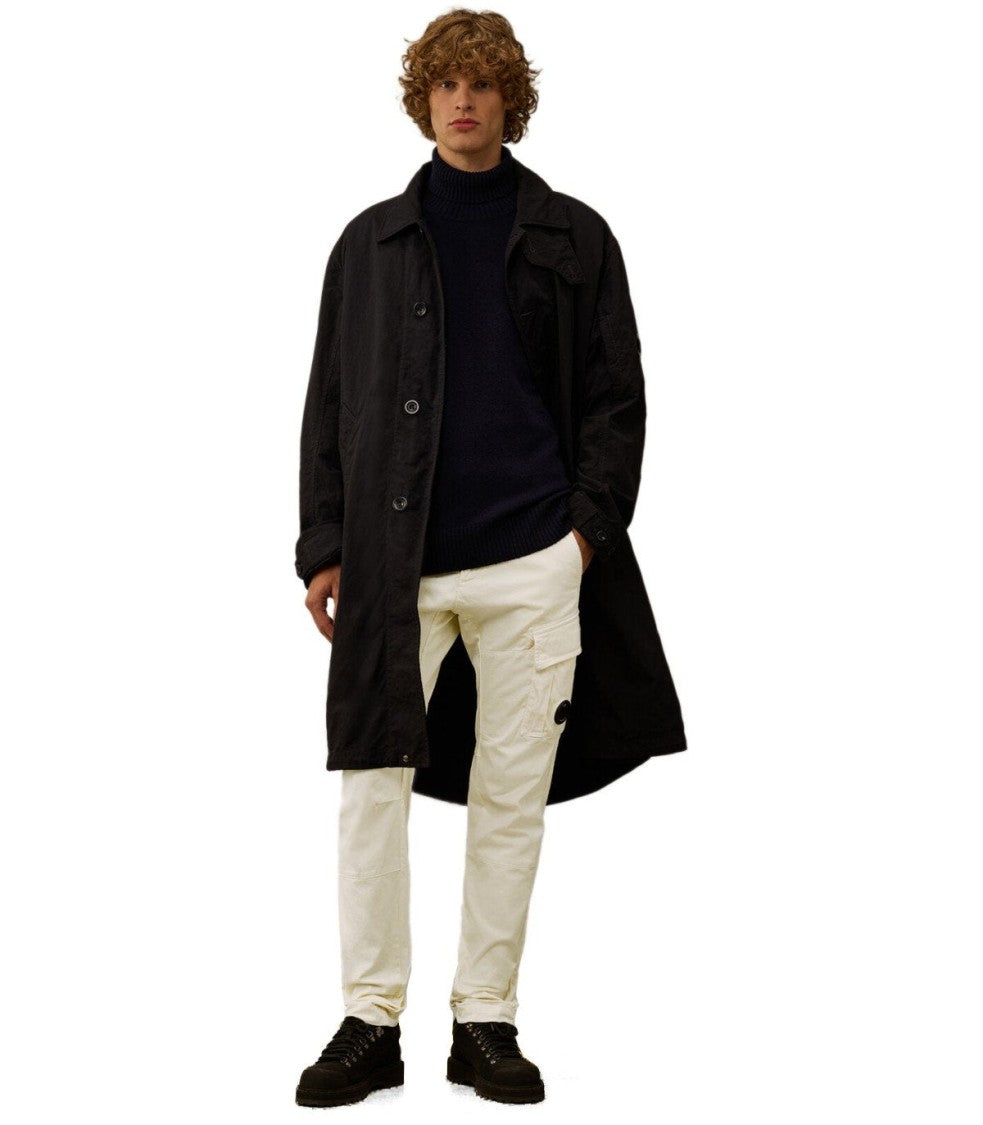 C.P. Company Stretch Sateen Pistachio Shell Cargo Pants