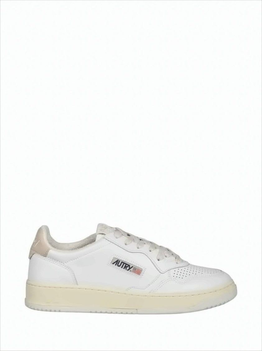 Autry Low-Top Leather Sneakers With Perforated Toe Box