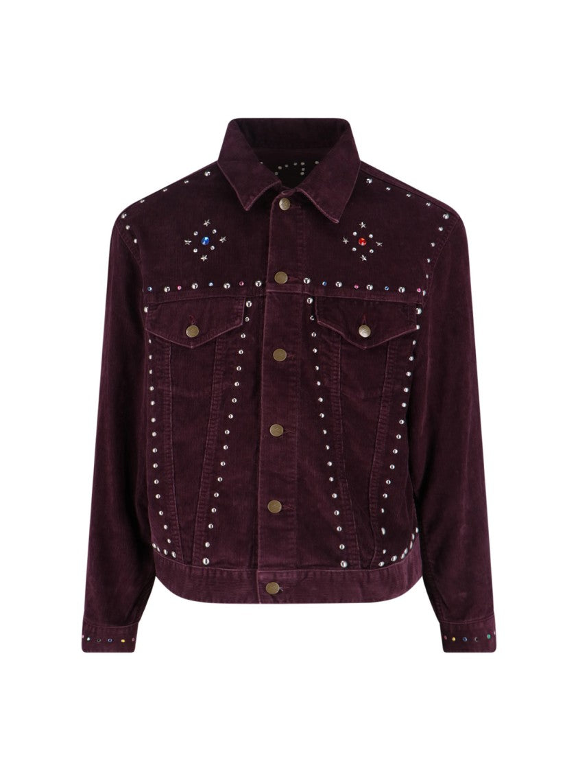 Needles Purple Cotton Blend Corduroy Studs Jacket