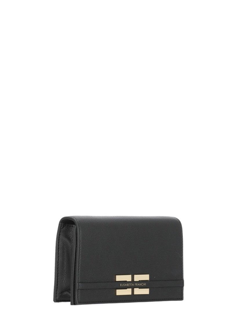Elisabetta Franchi Rectangle Shoulder Bag With Magnetic Closure And Chain Strap