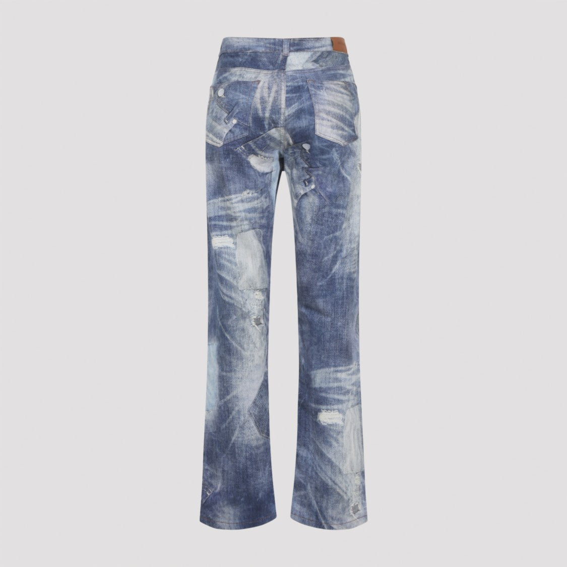 Roberto Cavalli High-Waisted Straight-Leg Jeans With Vintage Distressing