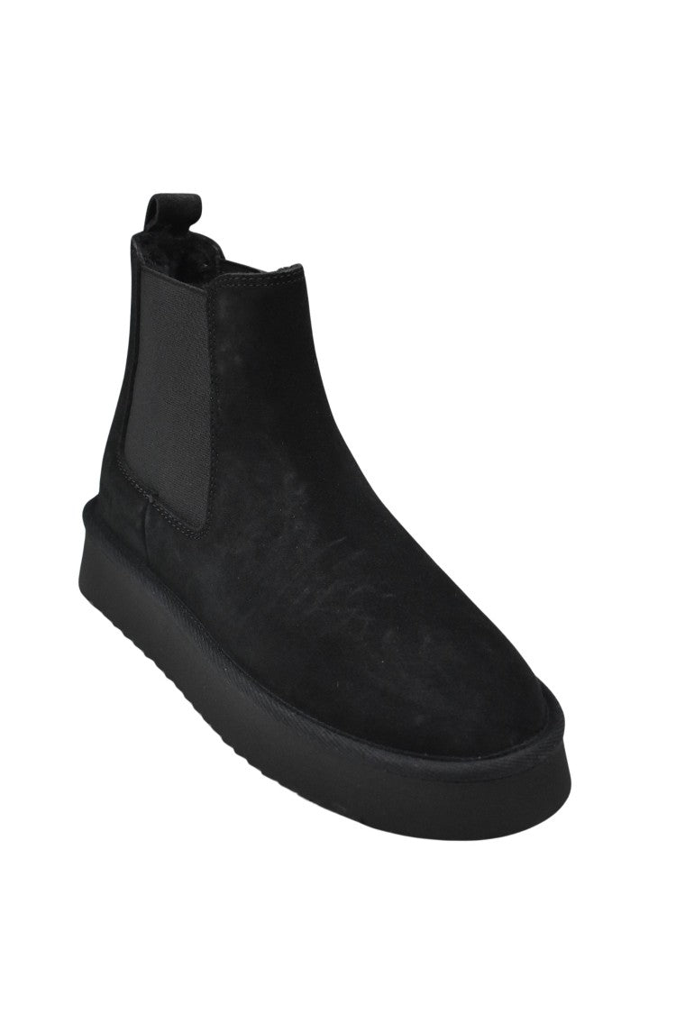 Copenhagen Studios Black Flats With Elastic Side Panels
