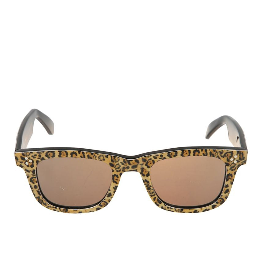 Kador Solemio Bold Leopard Print Rectangular Sunglasses