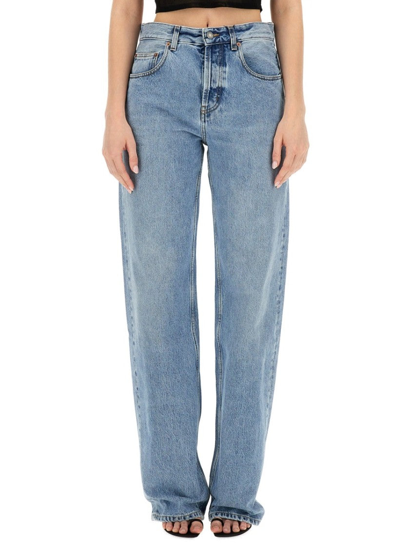 Saint Laurent Straight-Leg Denim Jeans With Subtle Fading