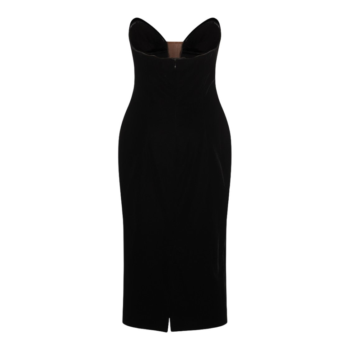 Tom Ford Strapless Black Midi Dress With Sweetheart Neckline