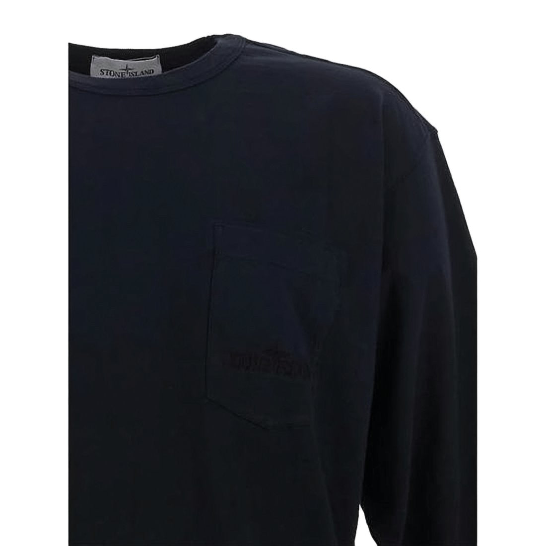 Stone Island Classic Crew Neck Long-Sleeve Cotton Shirt
