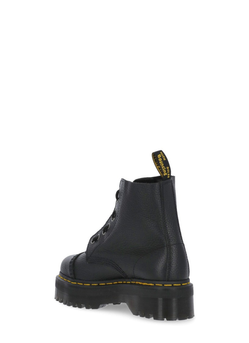 Dr. Martens Pebbled Leather Sinclair Boots With Zip