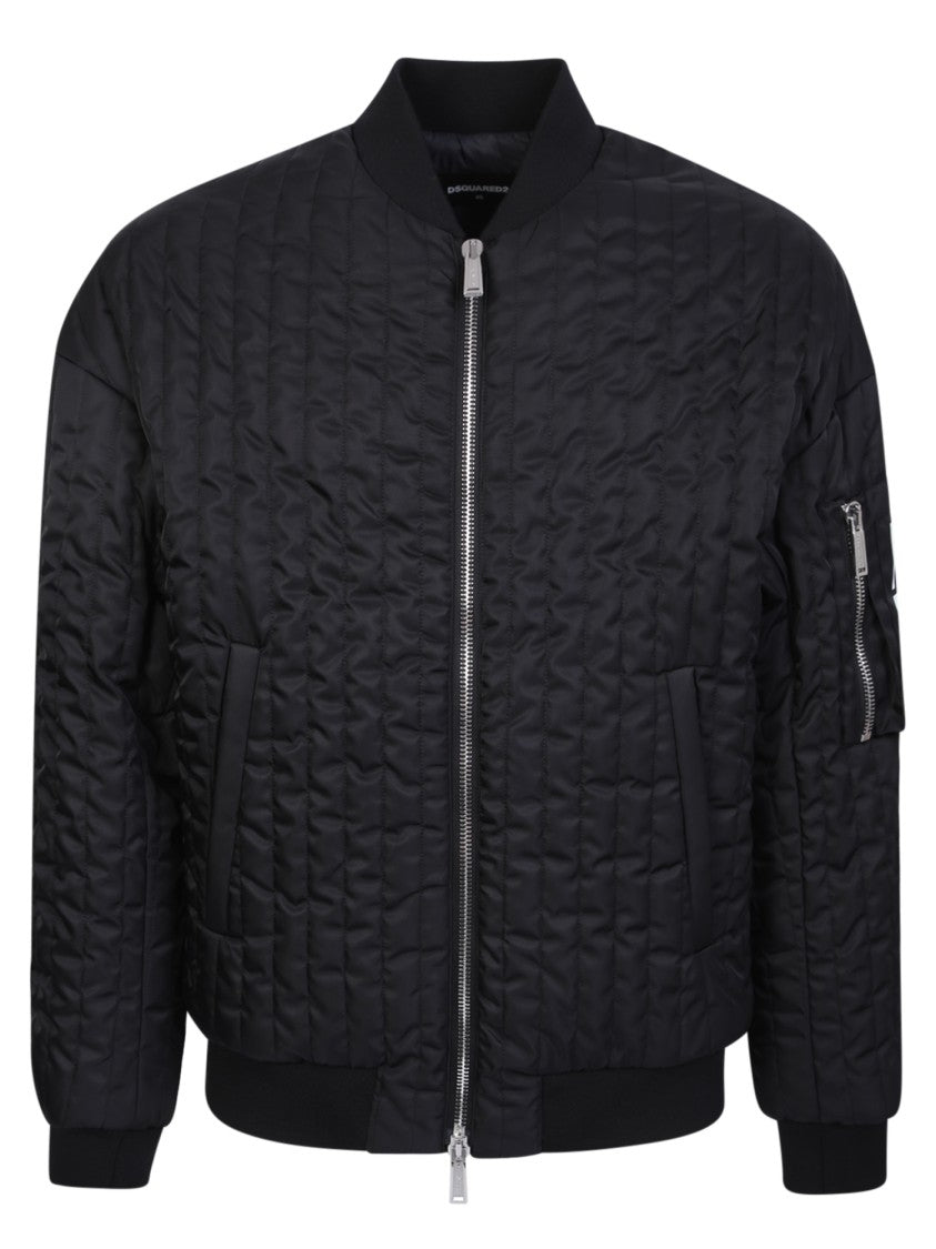 Dsquared2 Black Zip-Up Jacket