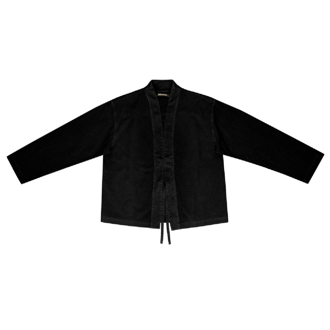 Bepositive Textured Canvas Kimono-Style Jacket With Hidden Closure