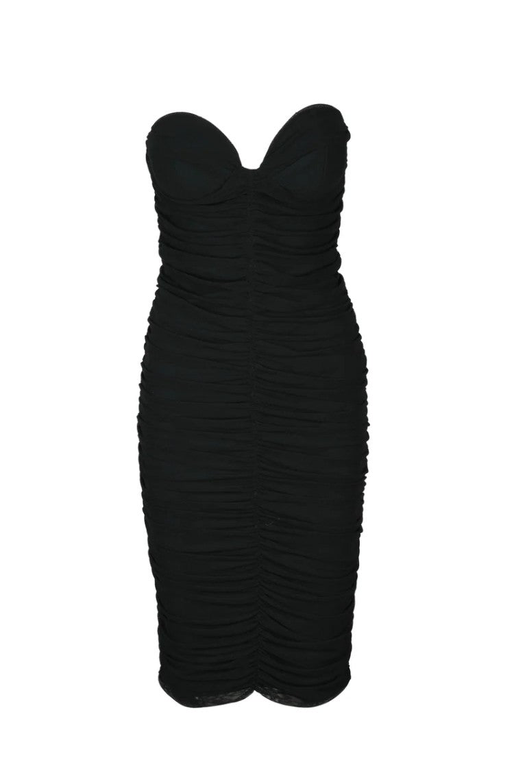 Actualee Draped Dress - Black