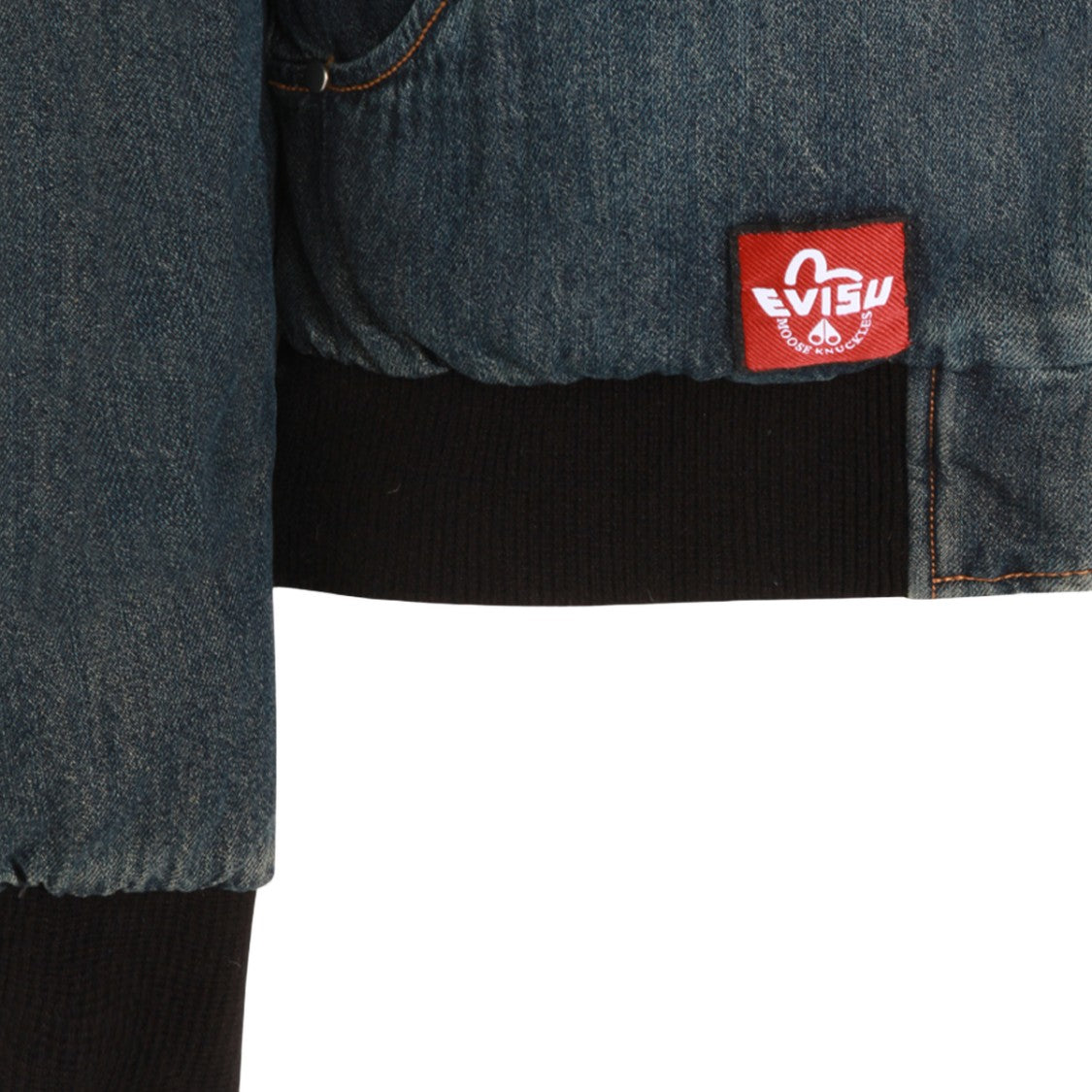 Moose Knuckles Dark Denim Jacket With Hood