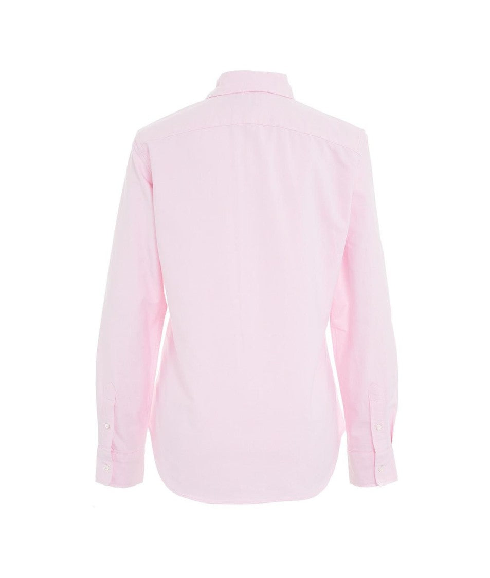 Polo Ralph Lauren Light Pink Button-Up Shirt With Subtle Embroidered Logo