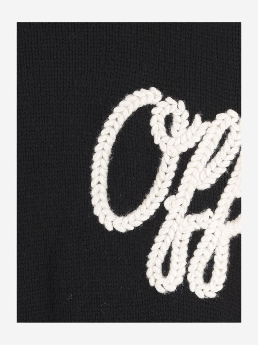 Off-White Black Script Knitted Sweater