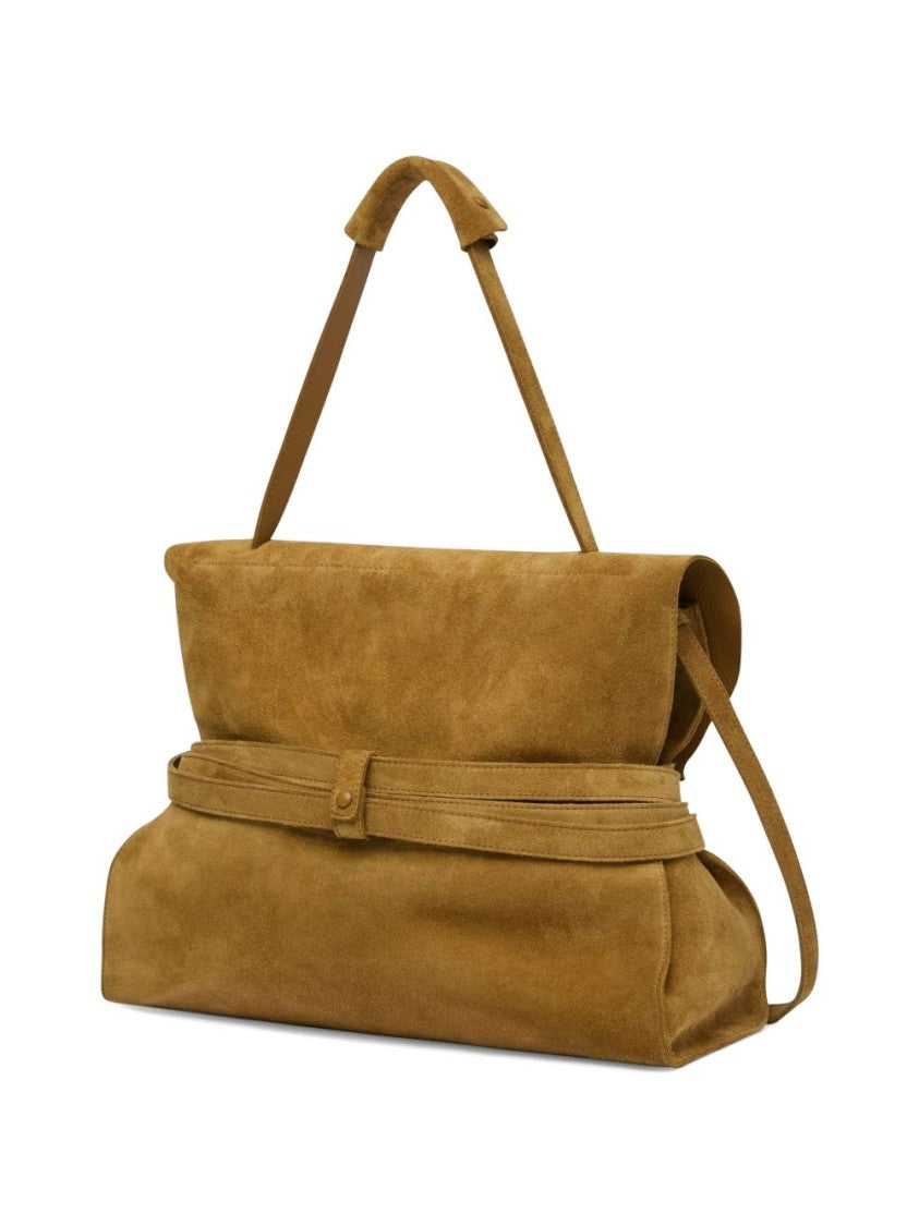 Moschino Suede-Like Structured Bag With Padded Handle