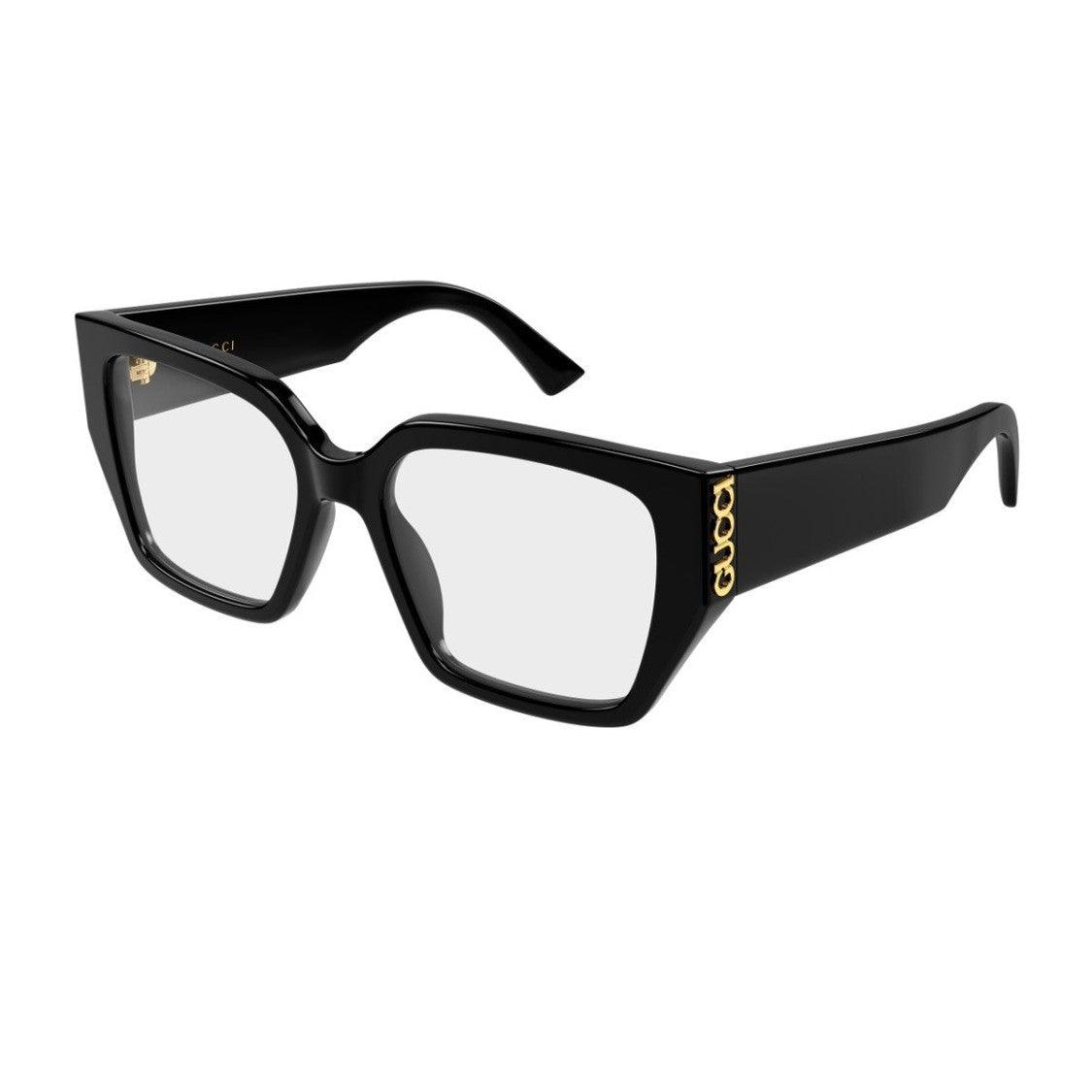 Gucci Black Recycled Acetate Wide-Frame Square Sunglasses