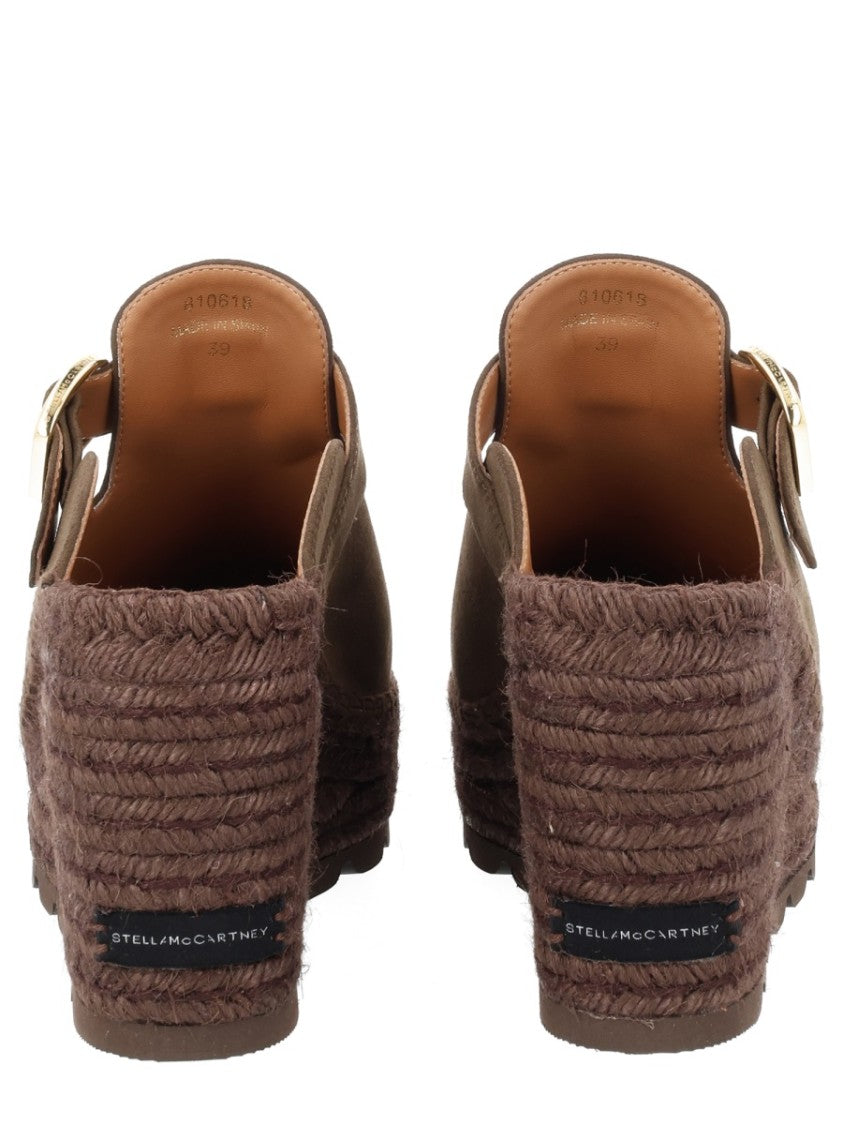 Stella Mccartney Gaia Wedge Buckle Platform Mules