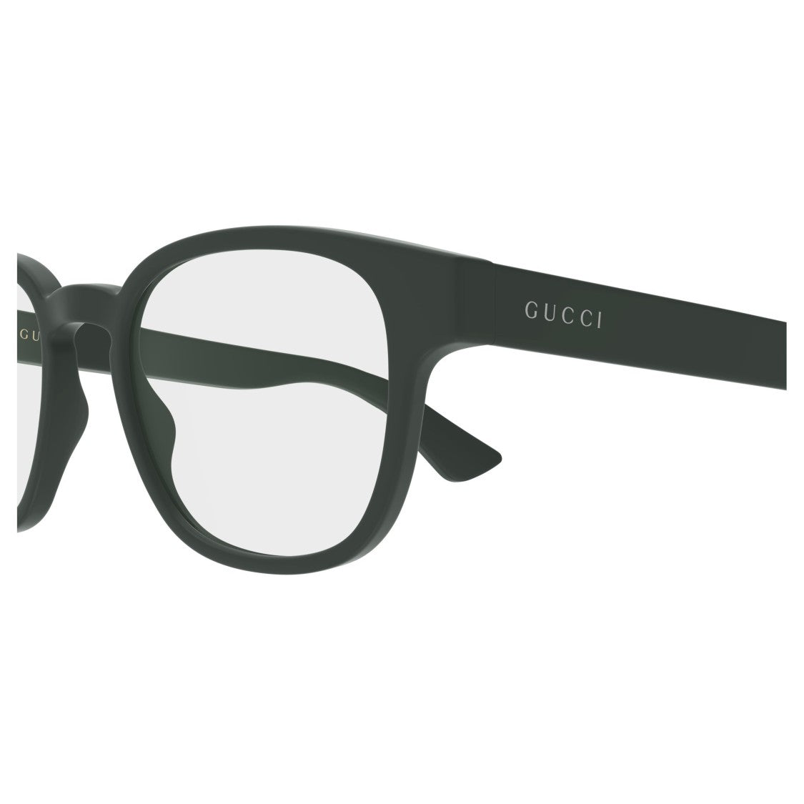 Gucci Matte Dark Green Square Frame Eyeglasses