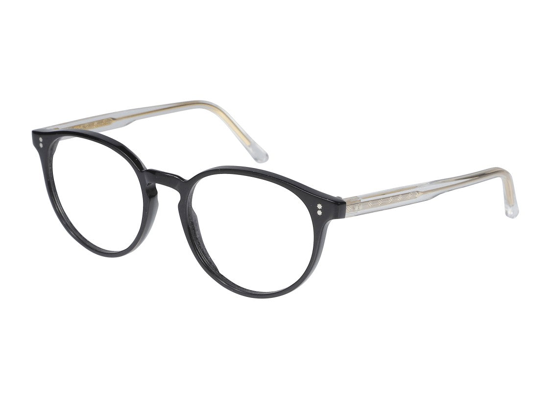 Kador Jonas/N-52 Round Black Frame Eyeglasses