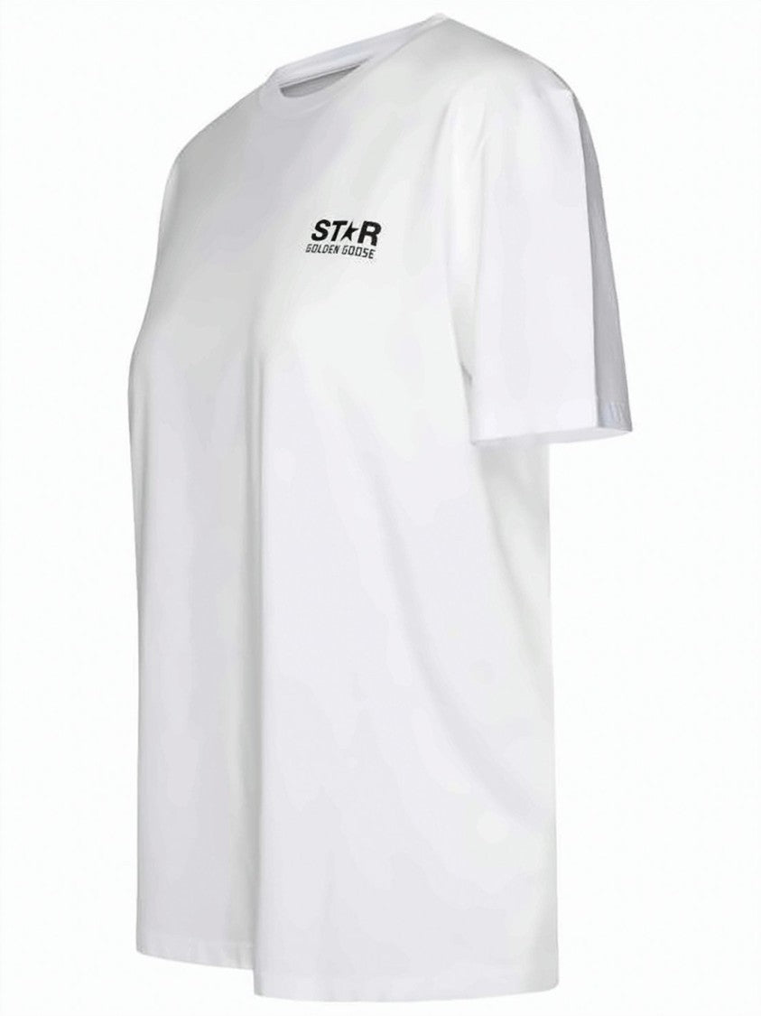 Golden Goose Short-Sleeved Crew Neck T-Shirt With Logo And Star Graphic