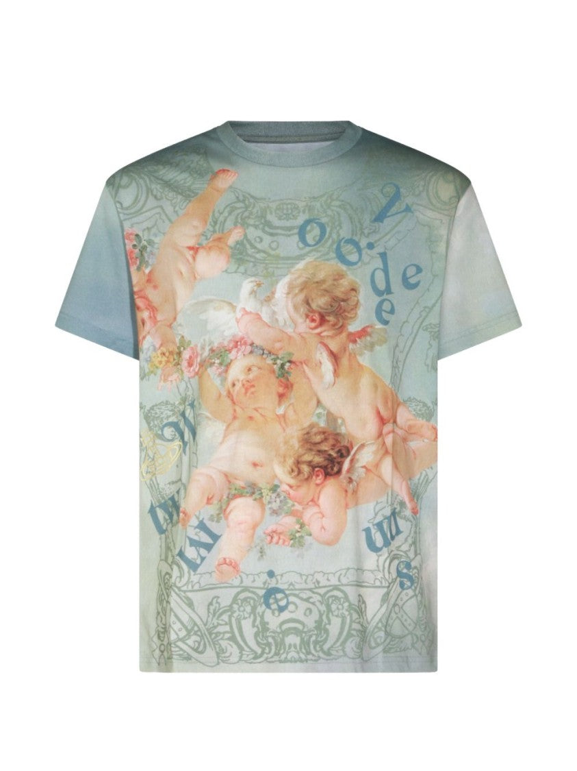 Vivienne Westwood Vintage Cherub Artistic Print Cotton T-Shirt