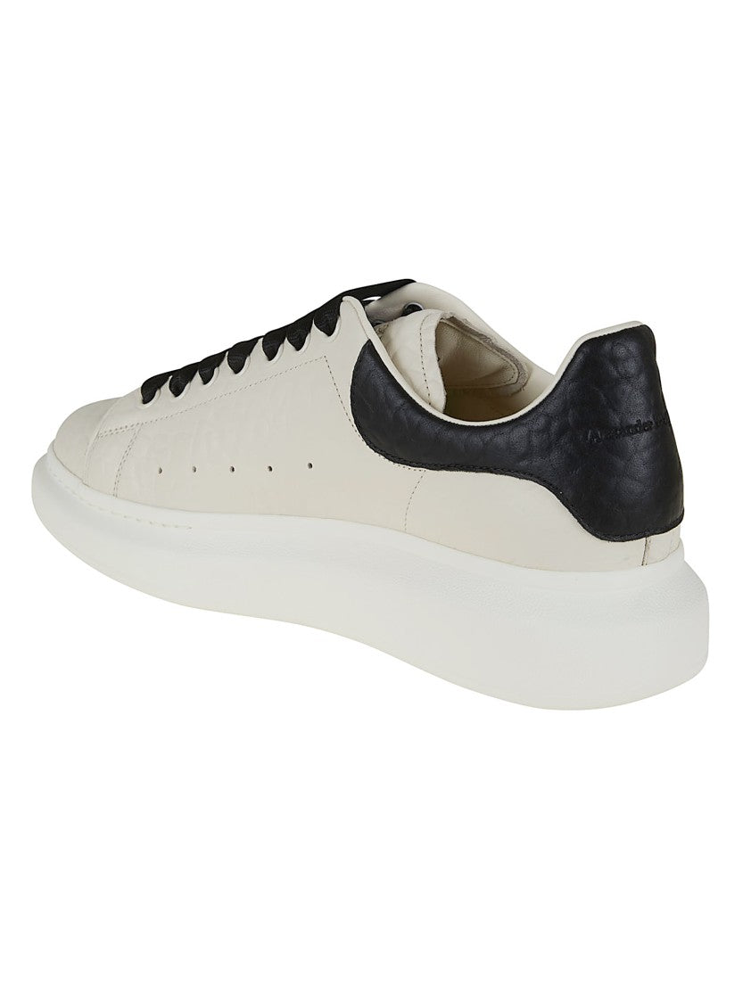 Alexander Mcqueen Chunky Oversized Leather Sneakers With Textured Heel Detail